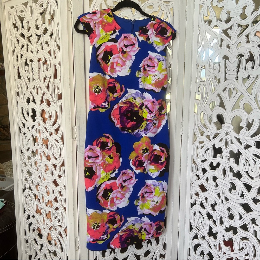 Studio by Tahari Levine Floral Print Dress Size 4 - Picture 2 of 10